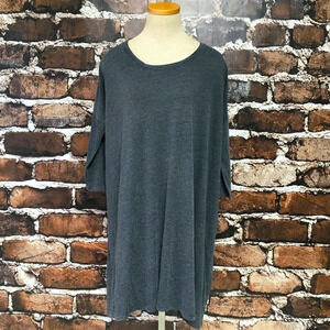 Raquel Allegra Tunic Top Dress Gray Oversized Size Small Lagenlook